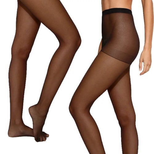 Detalhe - Meia Calca Selene Basica Feminina 9765 Tabaco