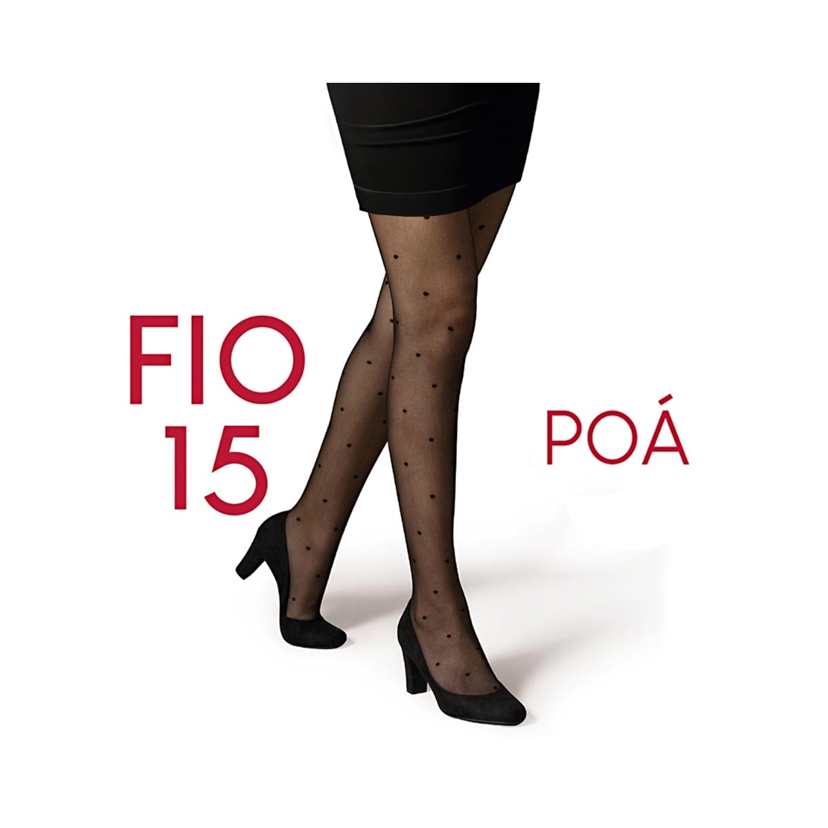Meia-Calça Selene Fio 15 Poá 9920 Preto Meia-Calça Selene Fio 15 Poá 9920 Preto