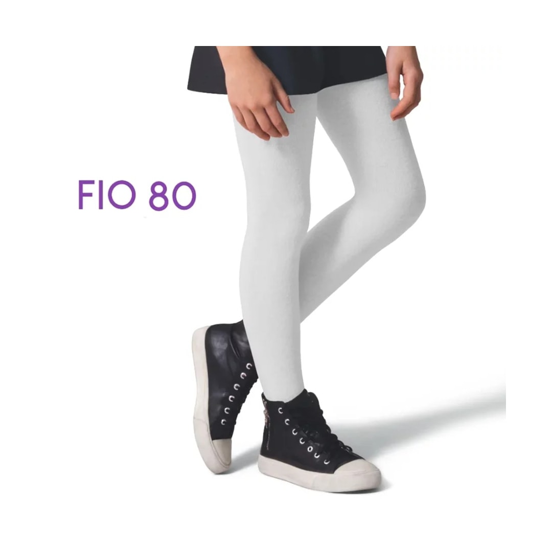 Meia Calca Selene Infantil Fio 80 72% Algodao 9555 Branco Meia Calca Selene Infantil Fio 80 72% Algodao 9555 Branco