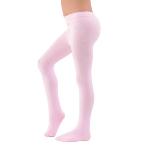 Detalhe - Meia Calca Selene Infantil Fio 80 72% Algodao 9555 Rosa Claro
