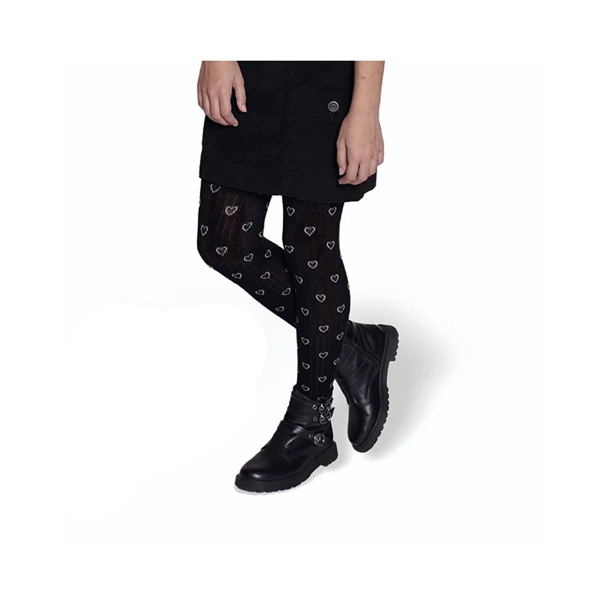 Meia-Calça Selene Infantil Fio 80 Coração 9560 Preta Meia-Calça Selene Infantil Fio 80 Coração 9560 Preta