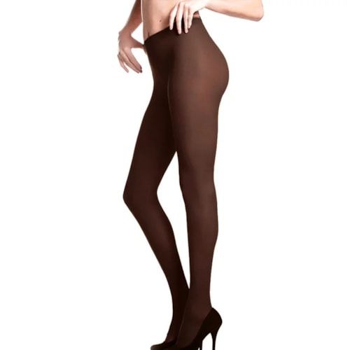 Detalhe - Meia Calça Selene Opaca Fio 40 9650 Marrom