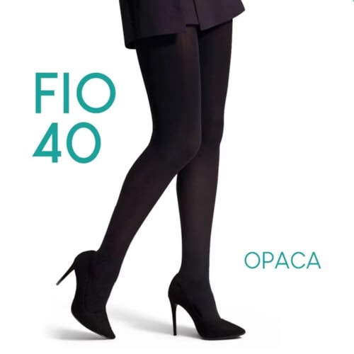 Meia Calça Selene Opaca Fio 40 9650 Preto