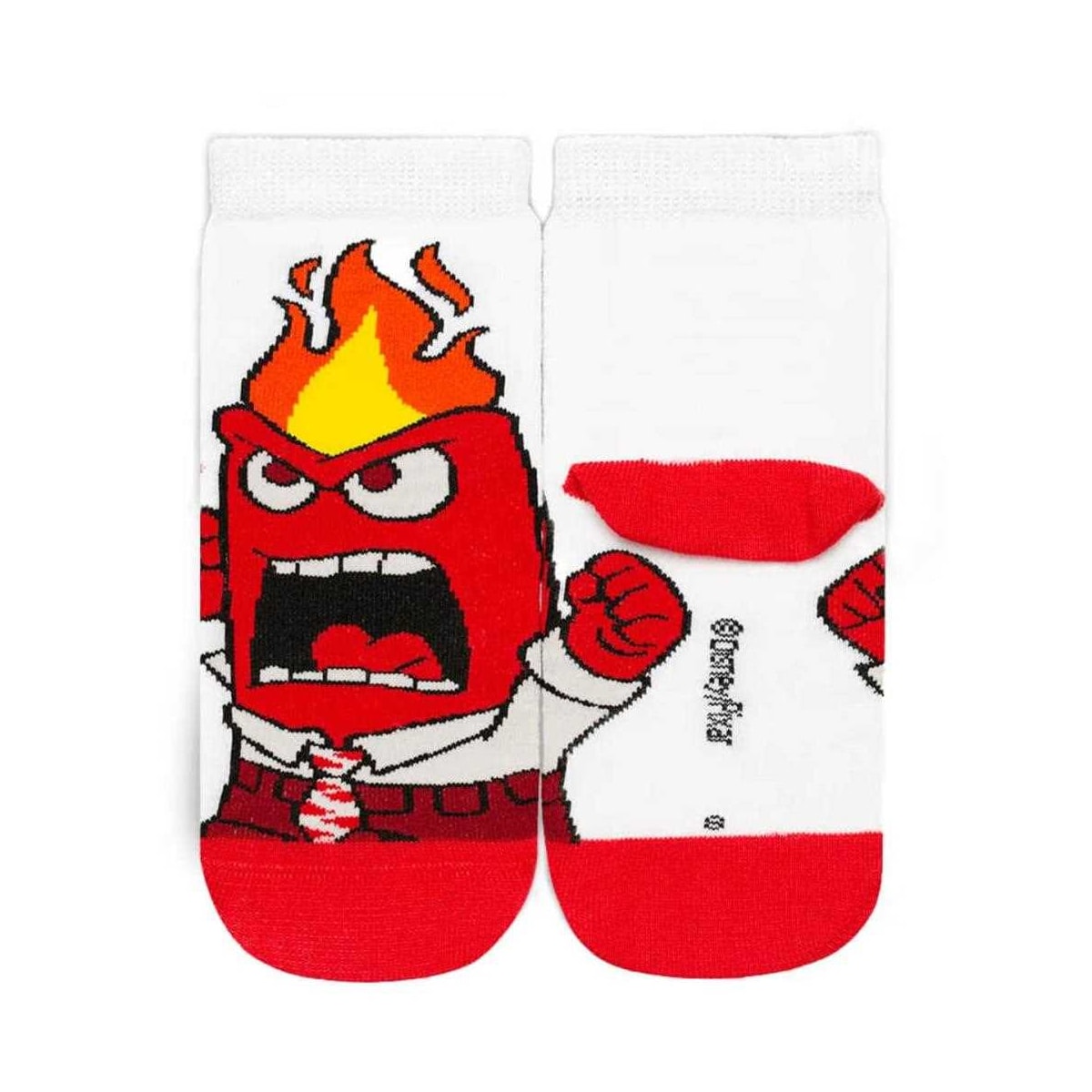 Meia Lupo Infantil 02403 Branca/Raiva Meia Lupo Infantil 02403 Branca/Raiva