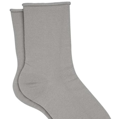 Detalhe - Meia Lupo Masculina Sem Punho 82% Algodao 1275 Cinza