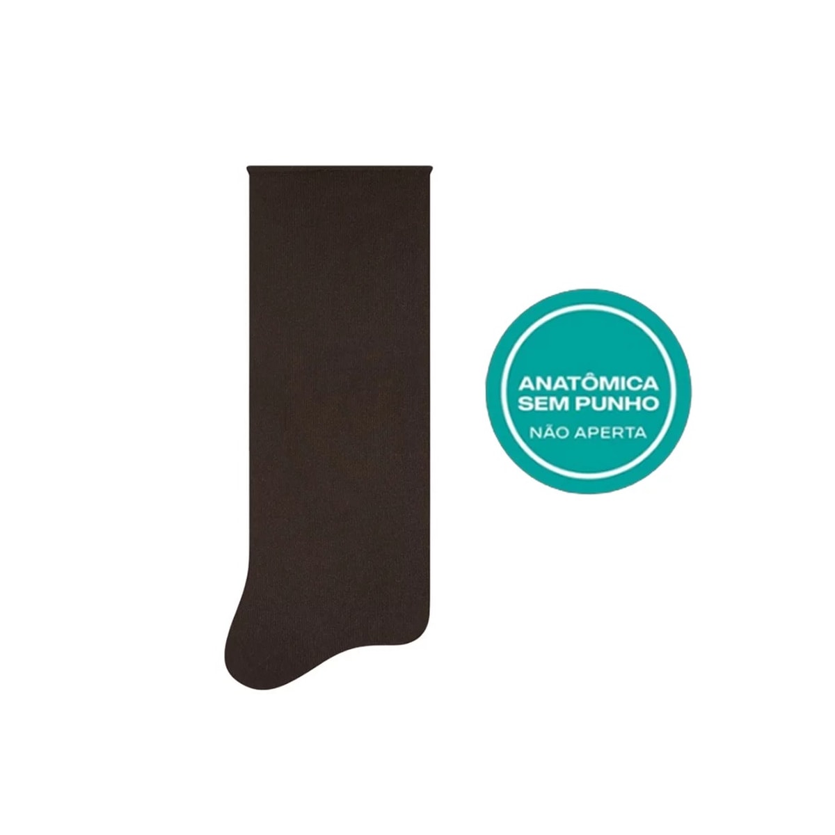 Meia Masculina Sem Punho 72% Algodao 8025 Cafe Meia Masculina Sem Punho 72% Algodao 8025 Cafe