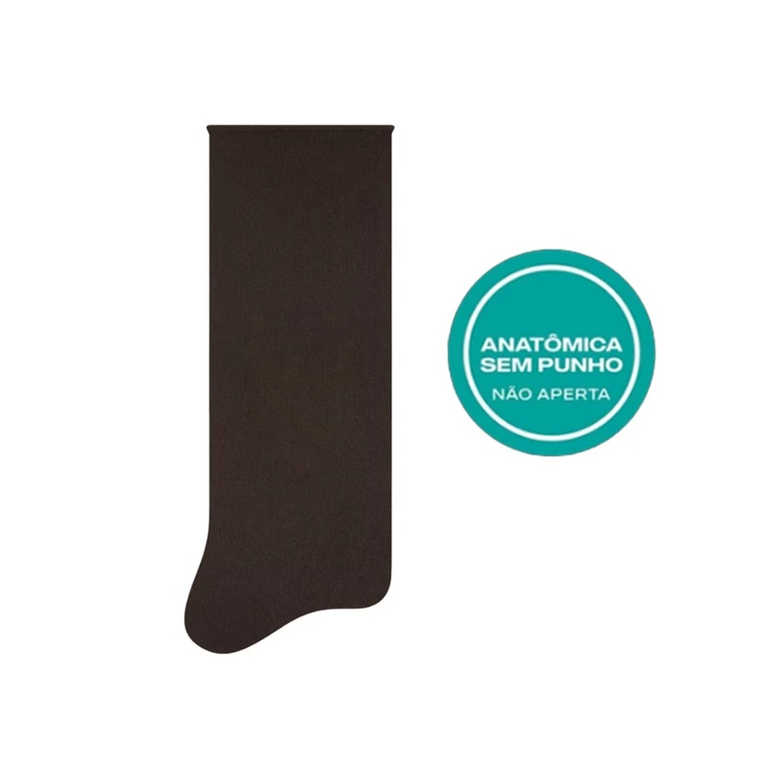 Meia Masculina Sem Punho 72% Algodao 8025 Cafe Meia Masculina Sem Punho 72% Algodao 8025 Cafe