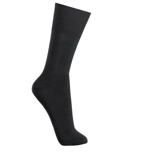 Detalhe - Meia Masculina Sem Punho 72% Algodao 8025 Preto