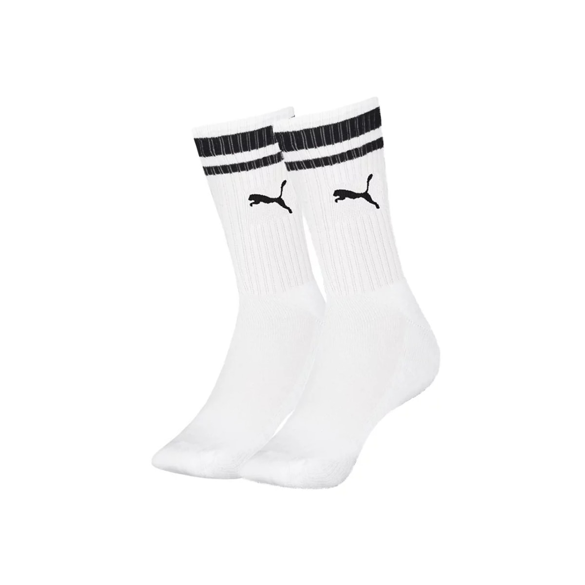 Meia Puma Selene Cano Longo Masculina 4695 Branco/Preto Meia Puma Selene Cano Longo Masculina 4695 Branco/Preto