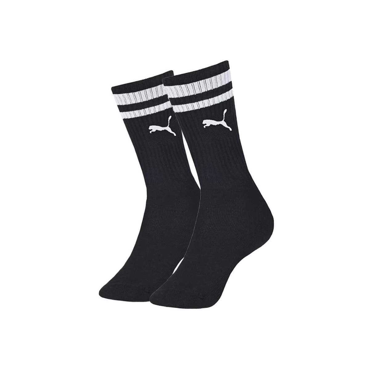 Meia Puma Selene Cano Longo Masculina 4695 Preto/Branco Meia Puma Selene Cano Longo Masculina 4695 Preto/Branco