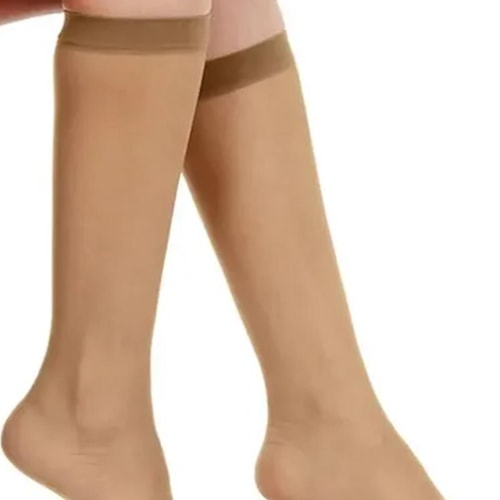 Detalhe - Meia Selene 3/4 Fio 15 9040 Natural