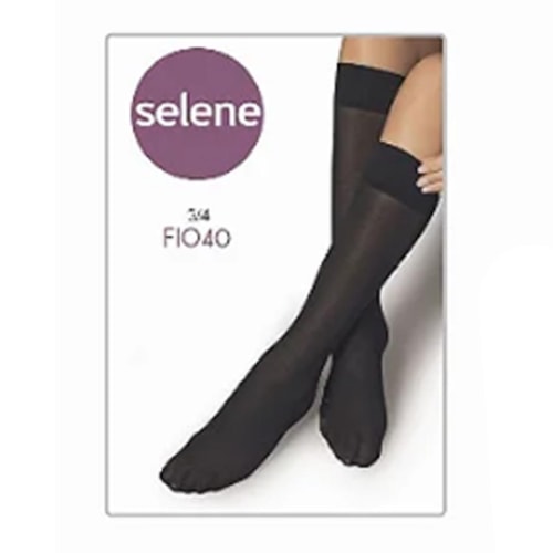 Detalhe - Meia Selene 3/4 Opaca Fio 40 9050 Preto
