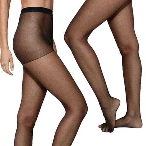 Detalhe - Meia Selene Calça Básica 9765 Preto