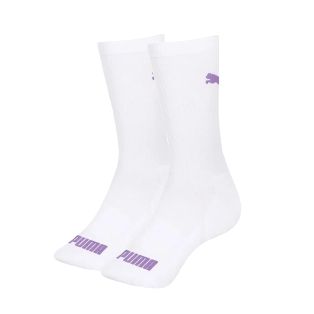 Meia Selene Cano Longo 4415 Branco/Ultra Violeta