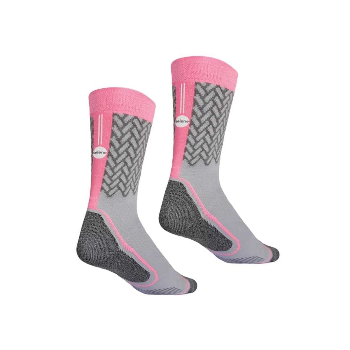 Meia Selene Ciclista Cano Longo Com Refletivo 4975 Cinza Meia Selene Ciclista Cano Longo Com Refletivo 4975 Cinza