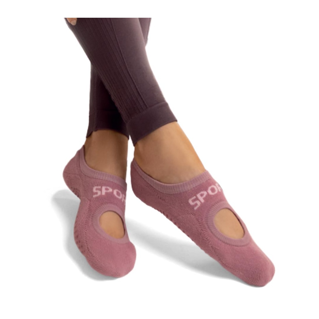 Meia Selene De Pilates 7780 Rosa