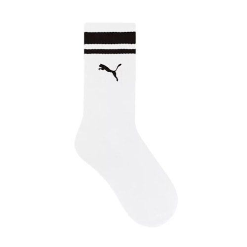 Detalhe - Meia Selene Esportiva Feminina Cono Longo 4995 Branco/Preto