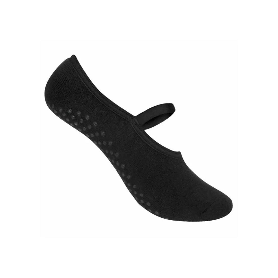 Meia Selene Feminina Pilates 68% Algodao 7850 Preto