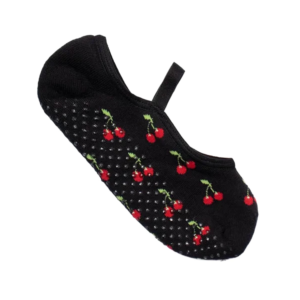 Meia Selene Feminina Pilates 68% Algodao 7850 Preto/Cereja Meia Selene Feminina Pilates 68% Algodao 7850 Preto/Cereja