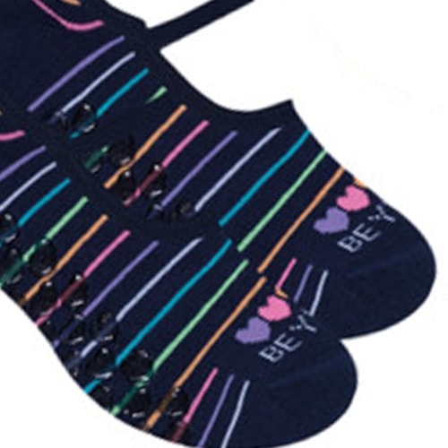 Detalhe - Meia Selene Infantil Meias Em Geral 2950 Preto/Coração