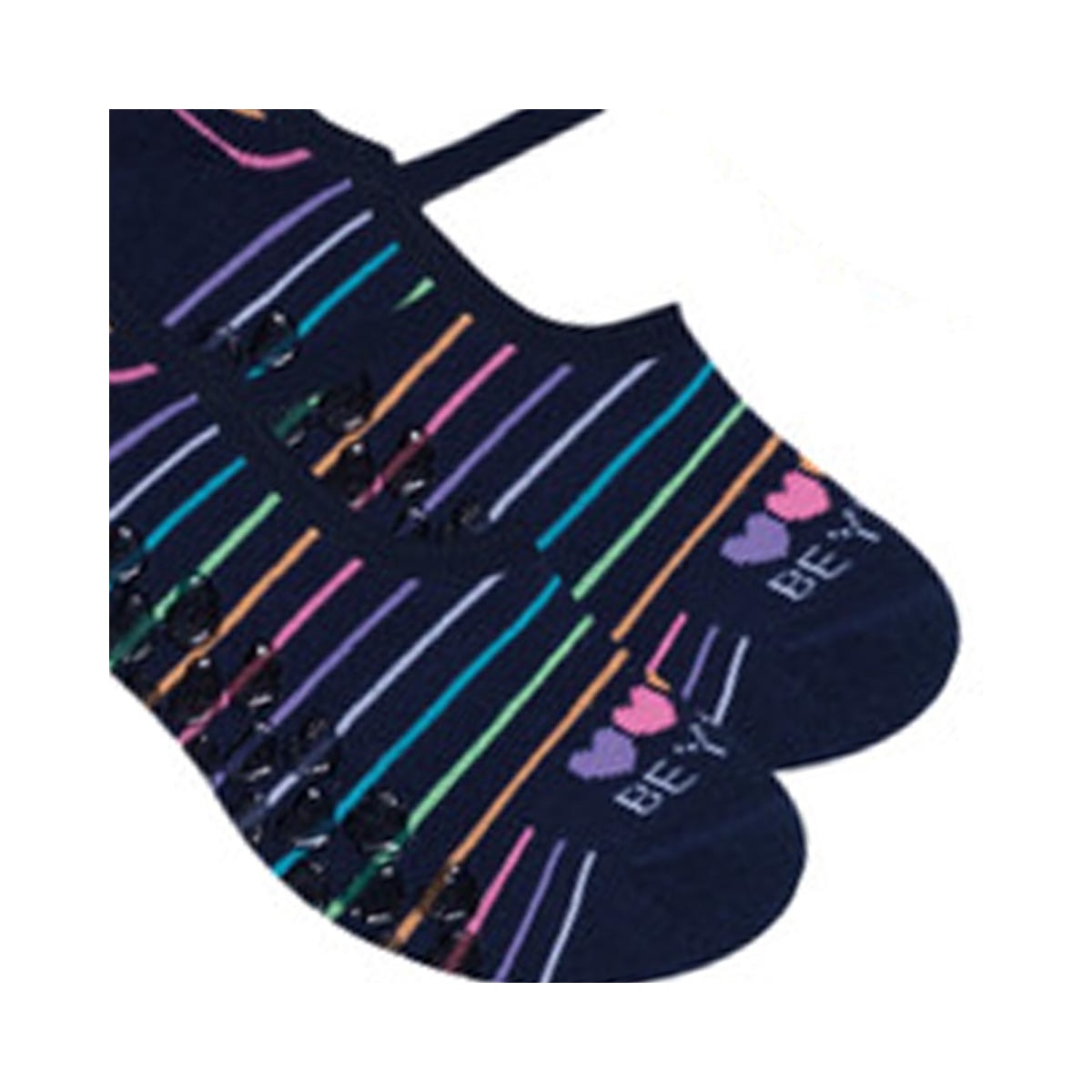 Meia Selene Infantil Meias Em Geral 2950 Preto/Coração Meia Selene Infantil Meias Em Geral 2950 Preto/Coração