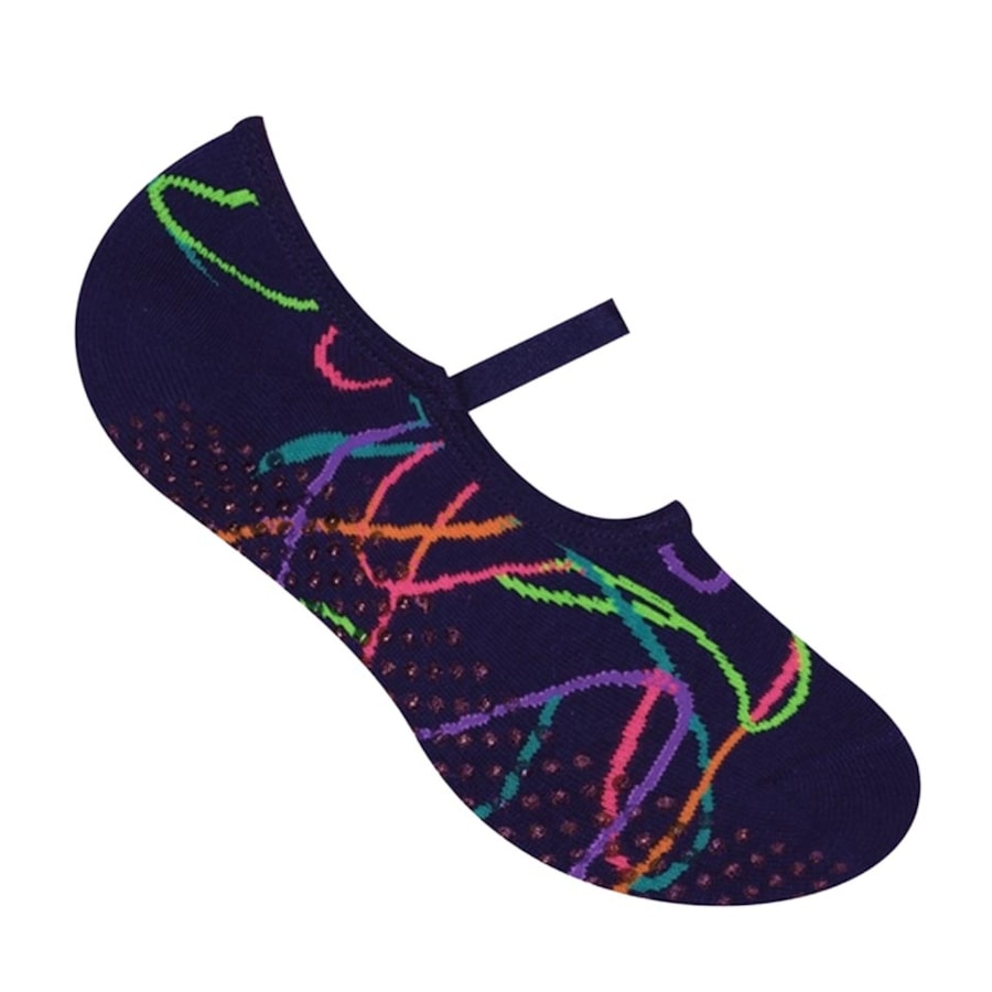 Meia Selene Pilates 76% Algodão 7850 Marinho Listra Meia Selene Pilates 76% Algodão 7850 Marinho Listra