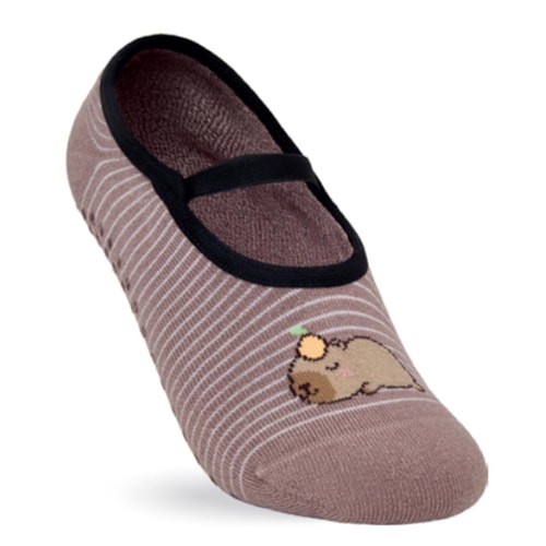 Meia Selene Pilates 76% Algodão 7850 Mocha Mousse