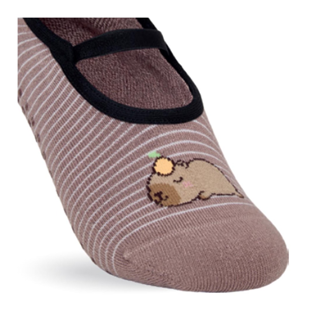 Meia Selene Pilates 76% Algodão 7850 Mocha Mousse
