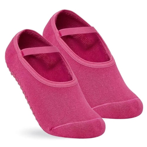 Meia Selene Pilates 76% Algodão 7850 Pink Escuro