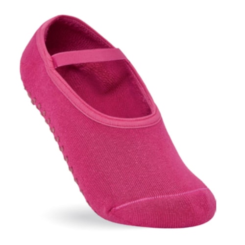 Detalhe - Meia Selene Pilates 76% Algodão 7850 Pink Escuro