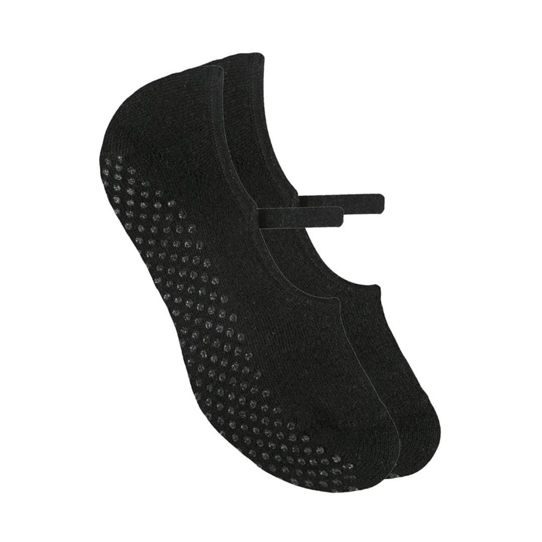 Meia Selene Pilates 76% Algodão 7850 Preto