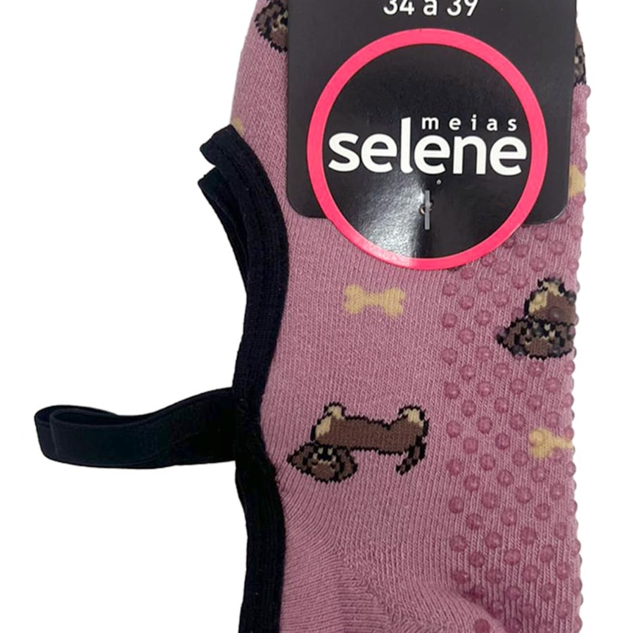 Meia Selene Pilates 76% Algodão 7850 Rosa Escuro Meia Selene Pilates 76% Algodão 7850 Rosa Escuro