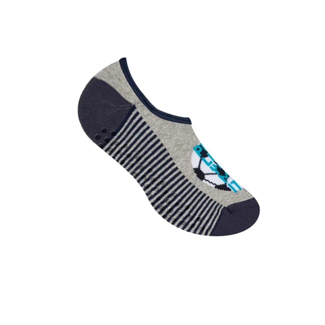 Meia Selene Sapatilha Infantil 68% algodão 2955 Cinza/Preto