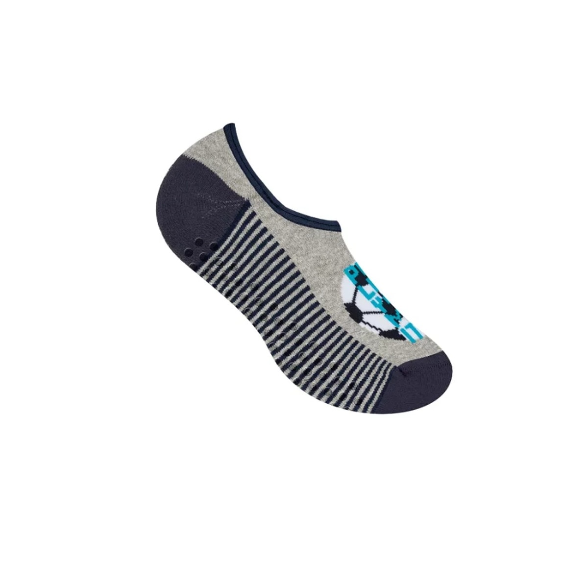 Meia Selene Sapatilha Infantil 68% algodão 2955 Cinza/Preto