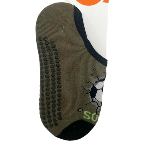 Detalhe - Meia Selene Sapatilha Infantil 68% algodão 2955 Militar