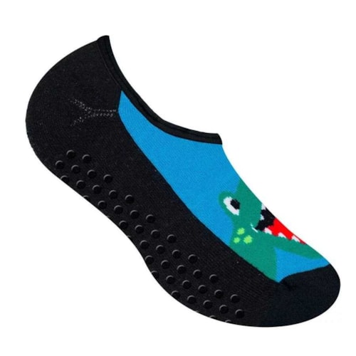 Detalhe - Meia Selene Sapatilha Infantil 68% algodão 2955 Preto