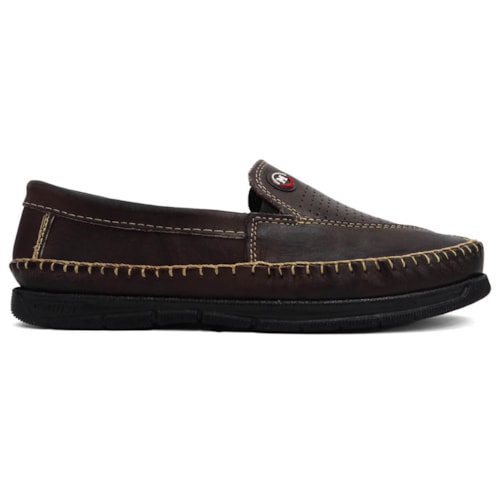Detalhe - Mocassim Marconi 0100 Marrom
