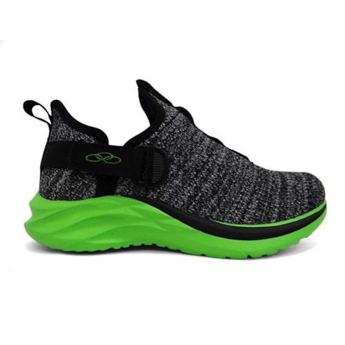 Detalhe - Olympikus Tênis Kids Menino Maneiro Kids / 942 Preto/Green