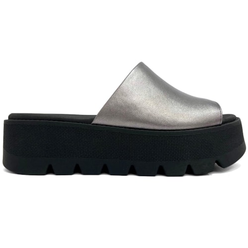 Detalhe - Piccadilly Tamanco Conforto Flatform 586003 Pewter