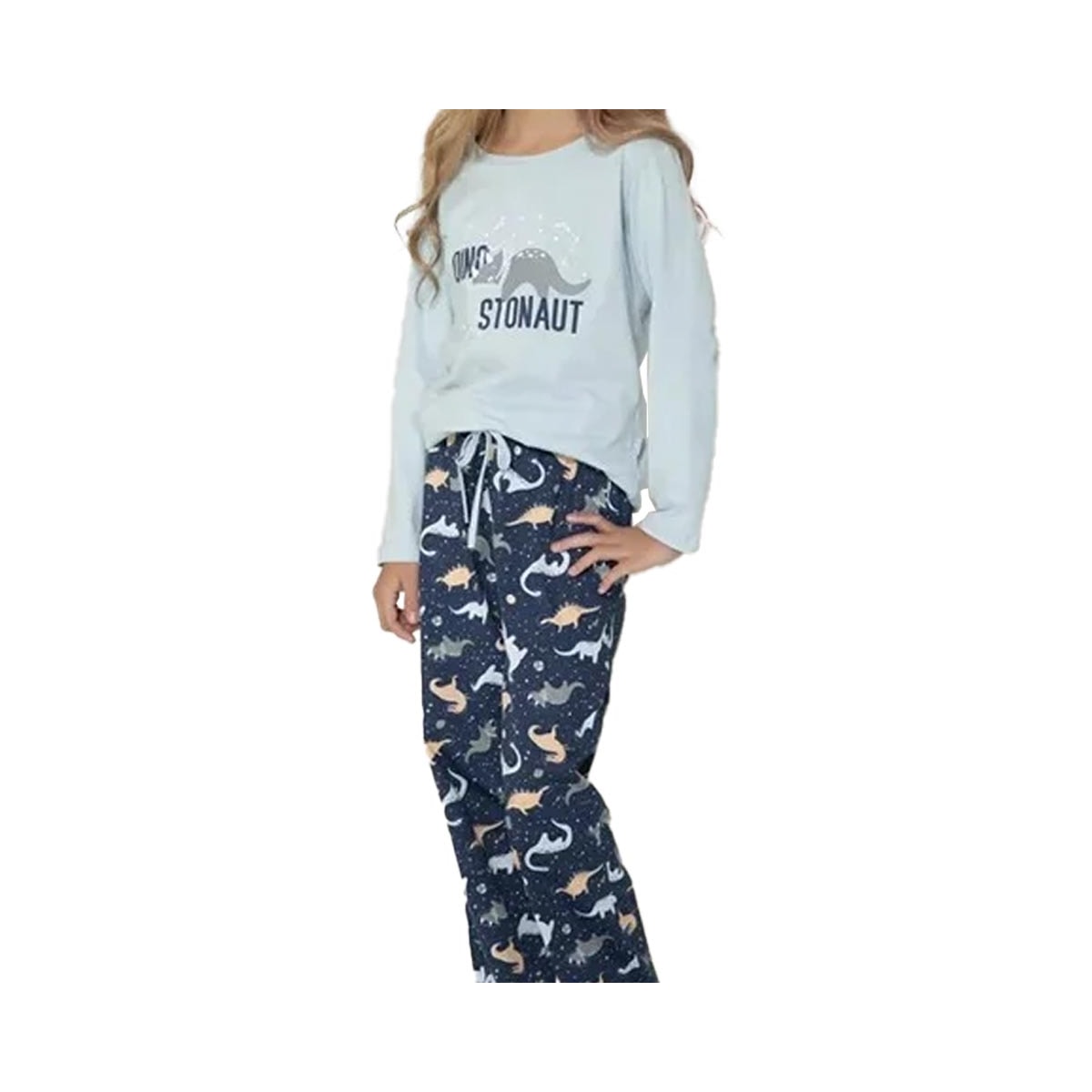 Pijama Anna Kock Infantil Manga Longa 1365 Azul Pijama Anna Kock Infantil Manga Longa 1365 Azul
