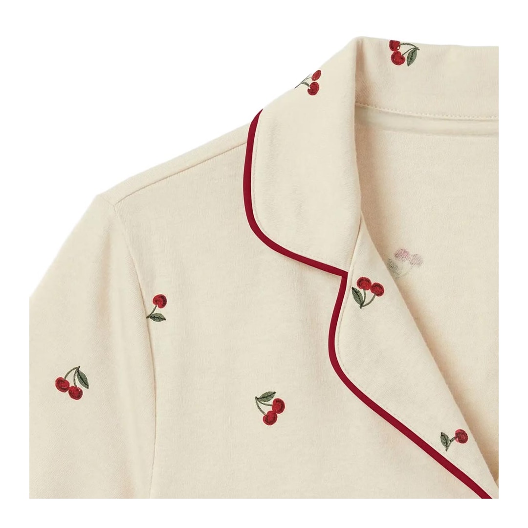 Pijama Hering Feminino Verão Americano 7Cdz Creme/Cereja