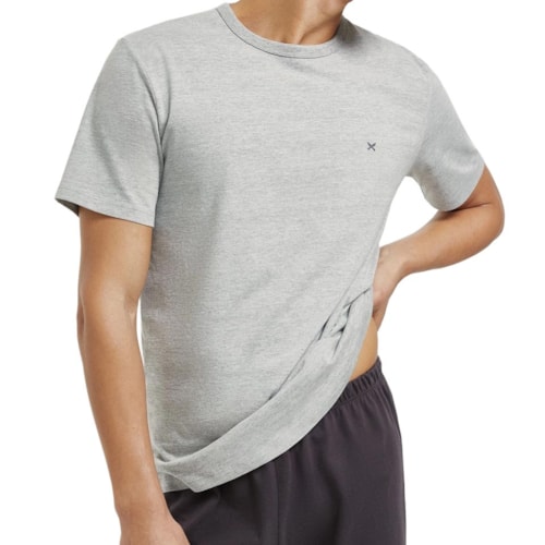 Detalhe - Pijama Hering Longo Manga Curta Masculino 7Cud Mescla