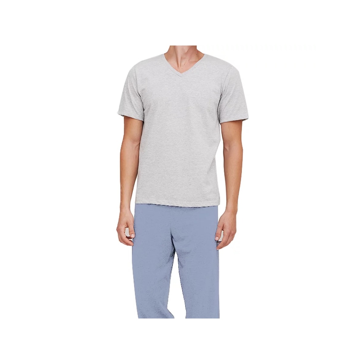 Pijama Hering Masculino Manga Curta 7b2x Mescla/Azul Pijama Hering Masculino Manga Curta 7b2x Mescla/Azul