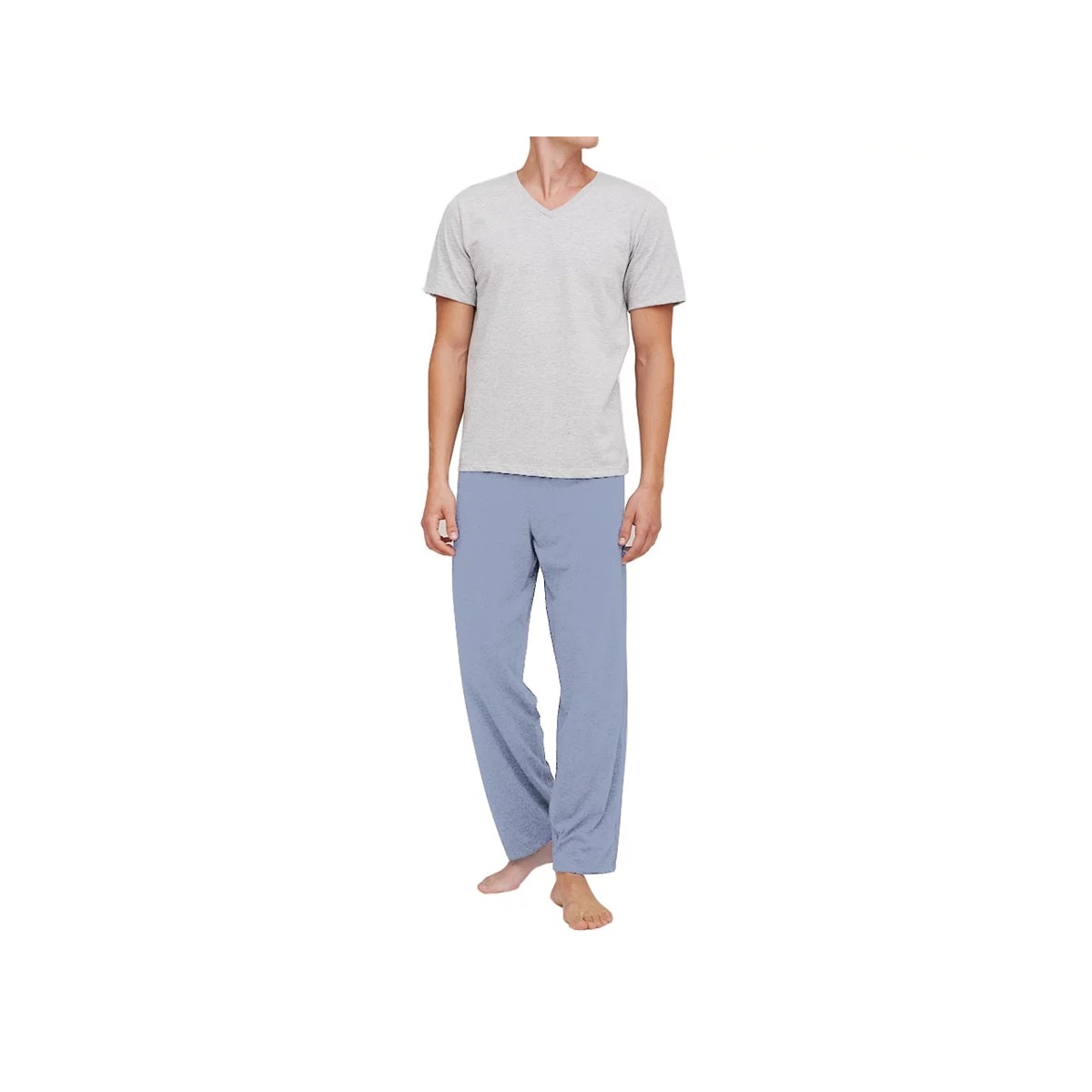Pijama Hering Masculino Manga Curta 7b2x Mescla/Azul Pijama Hering Masculino Manga Curta 7b2x Mescla/Azul