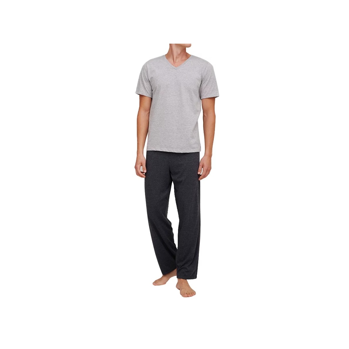 Pijama Hering Masculino Manga Curta 7b2x Mescla Cinza Pijama Hering Masculino Manga Curta 7b2x Mescla Cinza