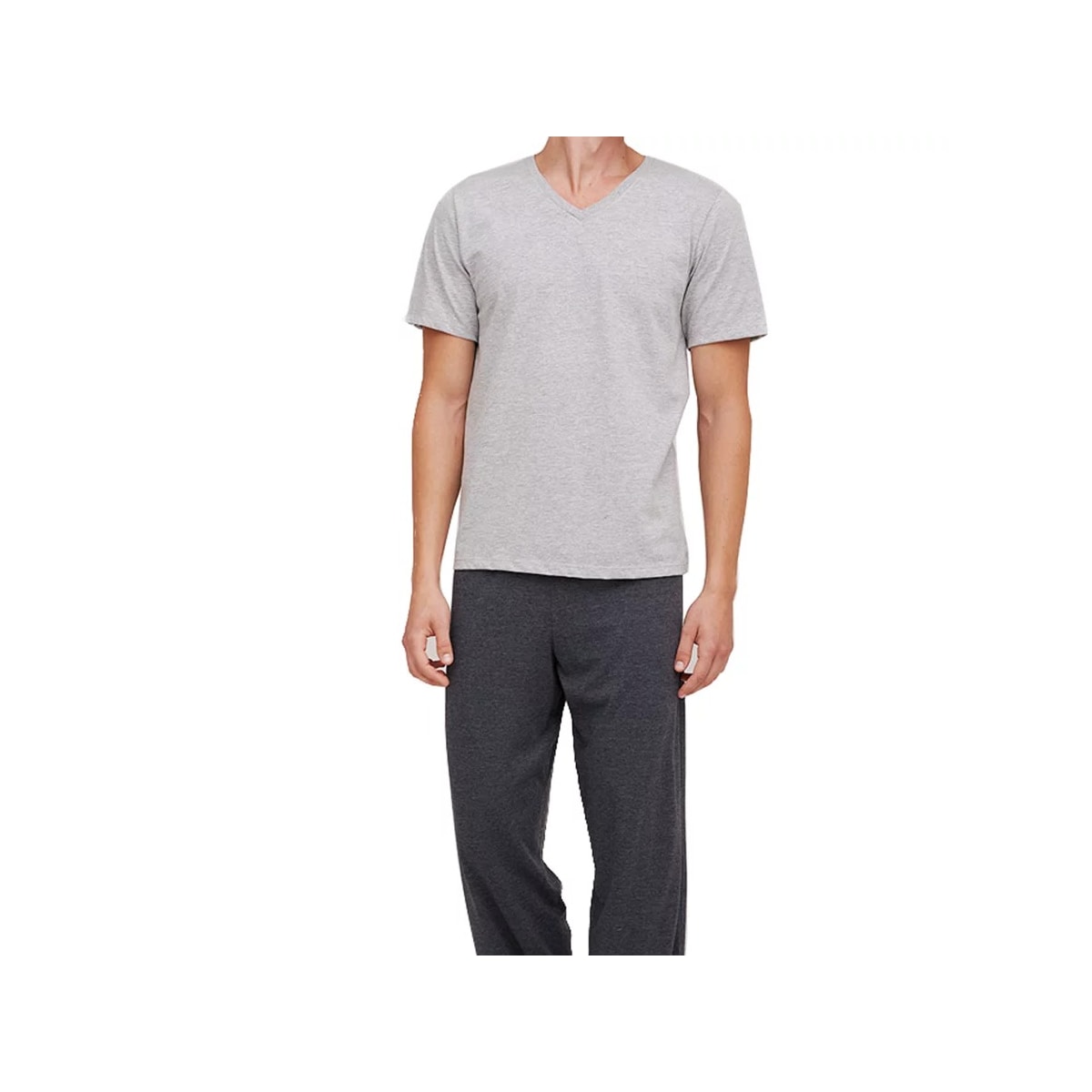 Pijama Hering Masculino Manga Curta 7b2x Mescla Cinza