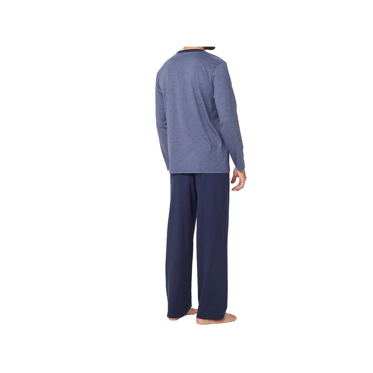 Pijama Hering Masculino Manga Longa 7bwq Azul Mescla