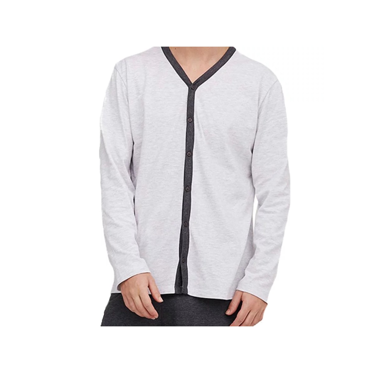 Pijama Hering Masculino Manga Longa 7bwq Cinza Mescla