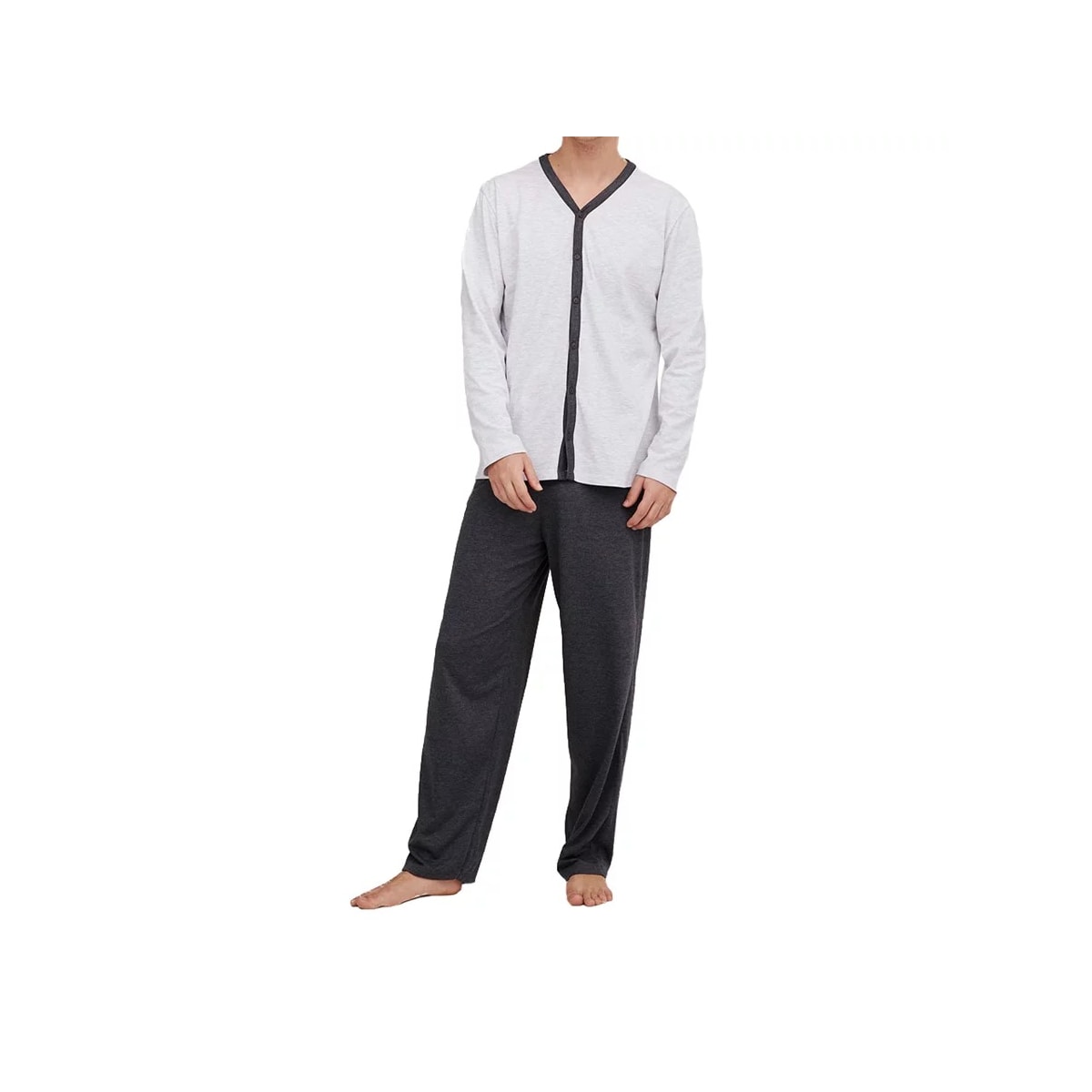 Pijama Hering Masculino Manga Longa 7bwq Cinza Mescla Pijama Hering Masculino Manga Longa 7bwq Cinza Mescla
