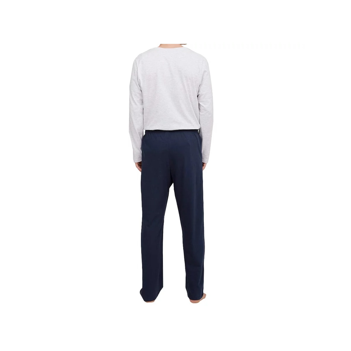 Pijama Hering Masculino Manga Longa 7Bxh Mescla Branco/Marinh Pijama Hering Masculino Manga Longa 7Bxh Mescla Branco/Marinh